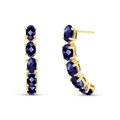 Galaxy Gold GG 14k Solid Gold Earrings with Natural Sapphires