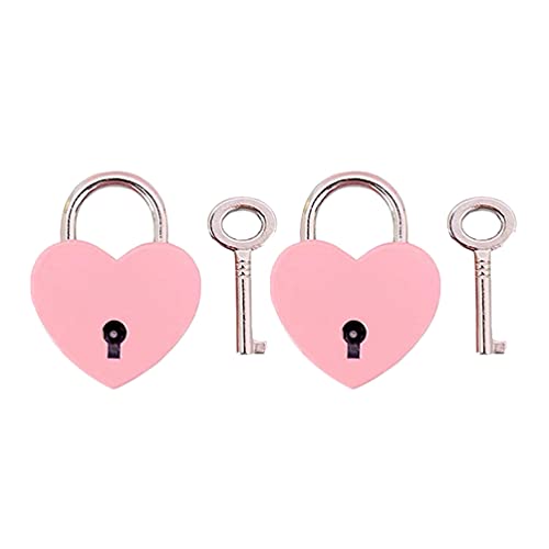 DOITOOL 2pcs padlock diary book locks Suitcase Locks keepsake chest lock tiny luggage lock with key pegboard lock luggage small lock Small Locks iron student vintage Metal