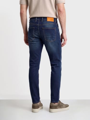Image of The Indian Garage Co Men Carrot Fit Paint Splash Mid-Rise Stretchable Jeans