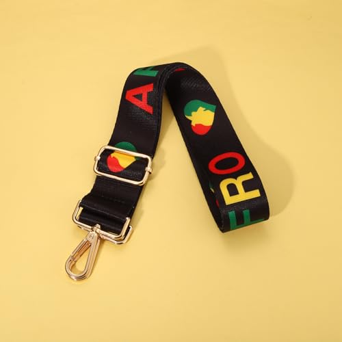 Image of African Purse Strap Replacement Africa Map Fist Juneteenth Crossbody Shoulder Bag Straps African Outfits Gifts