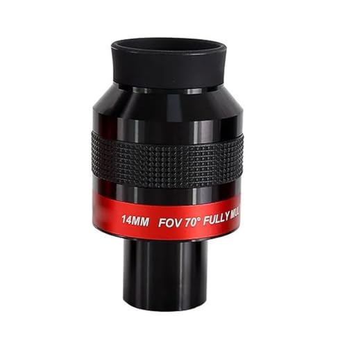 Ocular ultra gran angular de 70° y 14mm para telescopio astronómico de campo plano