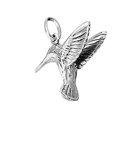 Pendentif colibri argent oiseau totem de liberté et de joie sans nickel.