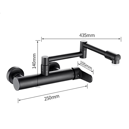 Grifo de relleno de olla LWX de latón para pared con doble mango 5
