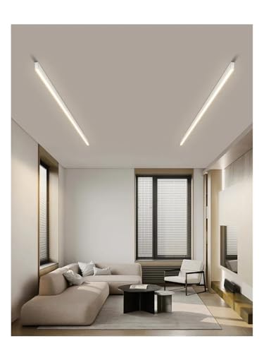 Lustre LED salon au design épuré blanc 100cm à intensité variable
