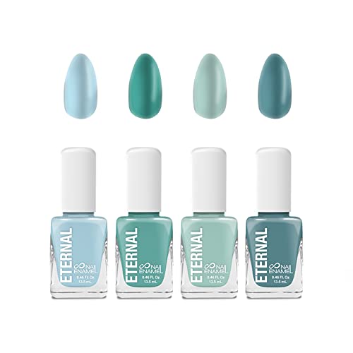 Eternal Nail Polish Set (Mindfulness) - 13.5 ML 4 Piece Paradise Colors Kit with Quick Dry & Long Lasting Formula - Home DIY Manicure Pedicure Nail Art Design - Gift for Mothers & Women - Made in USA