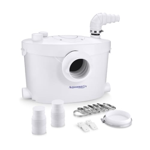 Hebeanlage Abwasserpumpe Aquamatix 3/1 400W Kohlefilter Abnehmbare Serviceplatte