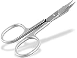 Nagelschere mit Turmspitze aus Solingen Made in Germany Maniküre Schere mit Extra Scharfer und Feiner Schnittfläche Nagelhautschere Edelstahl Rostfrei zum Schneiden von Fingernägel Fußnägel Nagelhaut