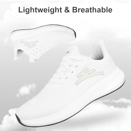 Image of Breathable Running Shoes for Men, Non Slip Mens Walking Shoes, Lightweight Comfort Fashion Casual Sneakers for Men Work, Gym, Jogging, Athletic and Sports