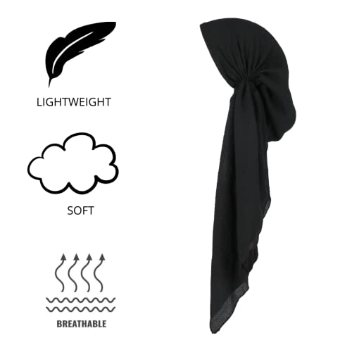 Madison Headwear Pretied Head Scarves for Women Featuring Lightweight Crimped Material and Attractive4