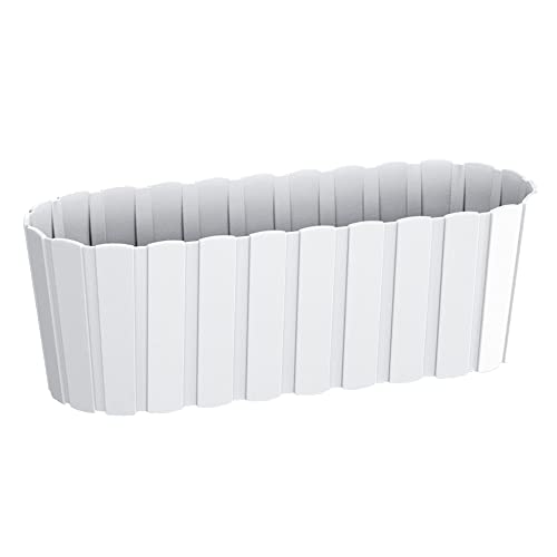 Jardinera para balcón, Jardinera, Color Blanco, 60 cm, plástico DDEC