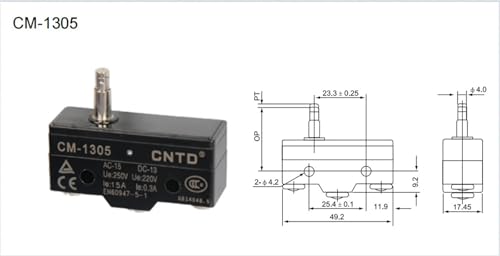 Micro-interrupteur miniature de sécurité 250V évite les faux contacts - 3