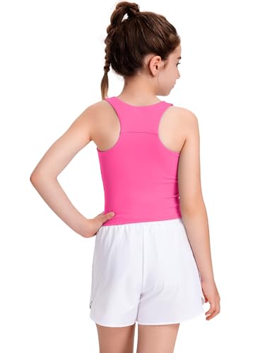 Image of JOCMIC Girls Tank Tops Athletic Tanks with Bra Racerback Sports Top