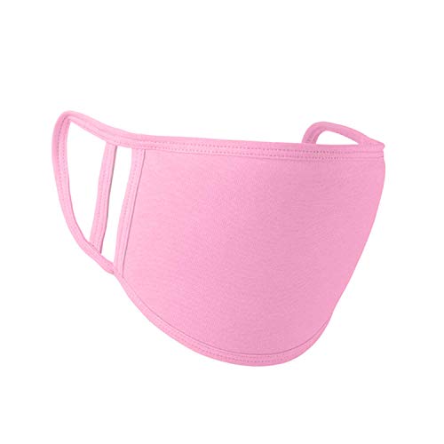 Mascarilla de Cara Unisex Reutilizable, Cubierta de Cara para Adultos 2 Capas de máscara de Cara, máscara de algodón, protección contra la contaminación, Rosa, 17 cm x 12 cm, 2pcs