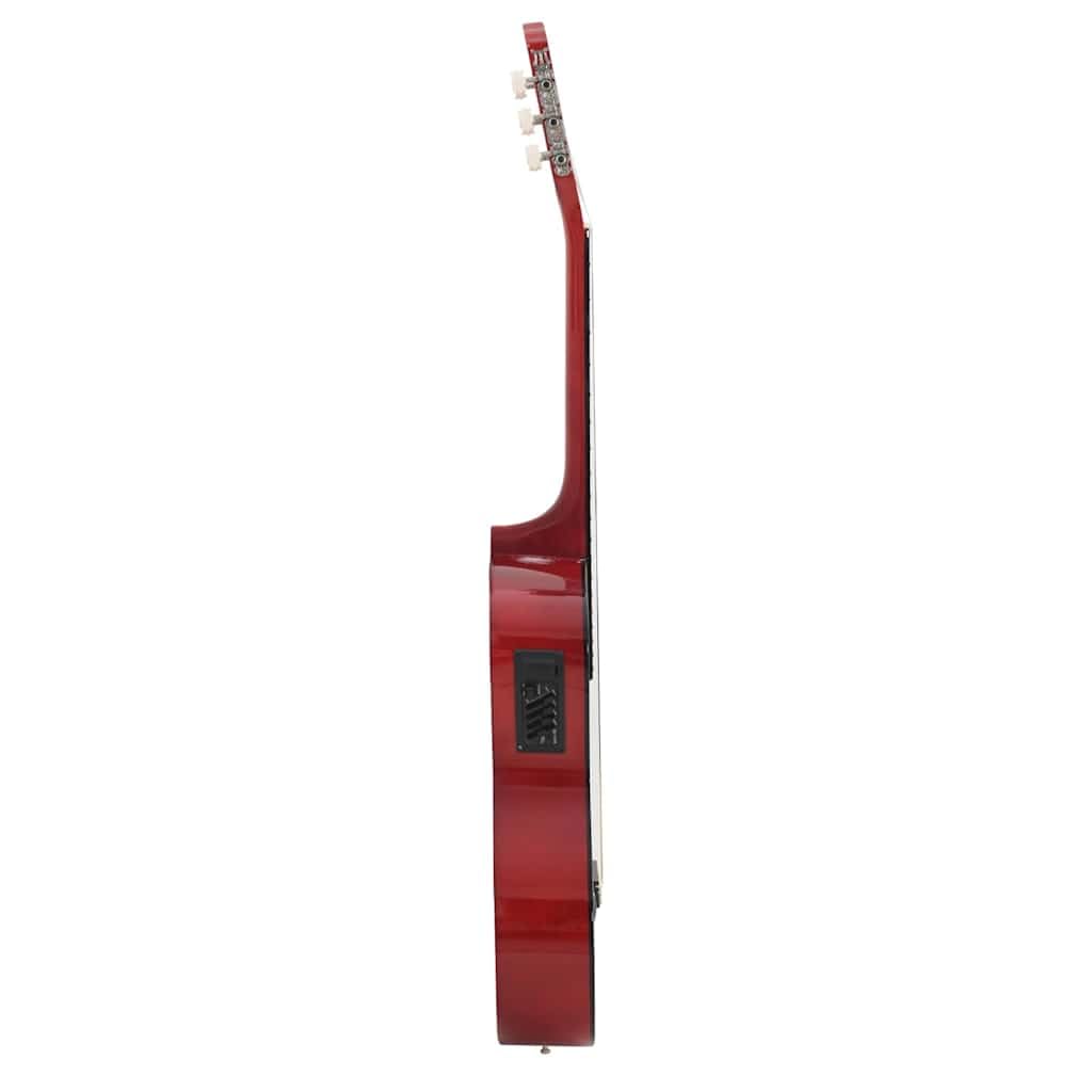Westerngitarre 4/4 39 Zoll Akustikgitarre Set mit Cutaway, 4-Band Equalizer, 6 Saiten, Tasche, Ständer & Zubehör für Anfänger