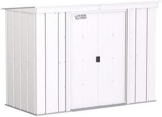 8x4 Steel Storage Shed, Flute Grey