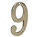 AB Tools Brass House Number 9 Door Sign 70mm Plaque Street Home Address Mail Letter