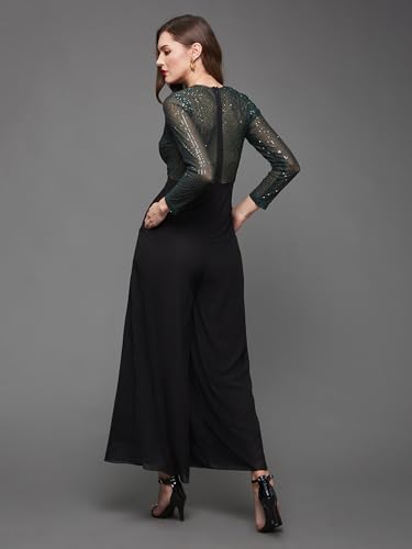 Image of Miss Chase Women's Keyhole Neck Regular Sleeve Regular Length Jumpsuit with Pockets