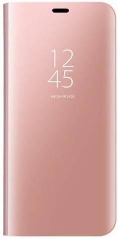 Huawei P20 Lite Mirror Plating Flip Case,Mirror Case for Huawei P20 Lite (Rose gold)