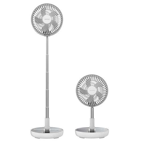 Cecotec Ventilateur Portable Pliable EnergySilence 800 FoldAir. Batterie 7200mAh Design extensible et réglable 5 pales aérodynamiques 8 pouces 3 vitesses contrôle facile contrôle facile - vue 2