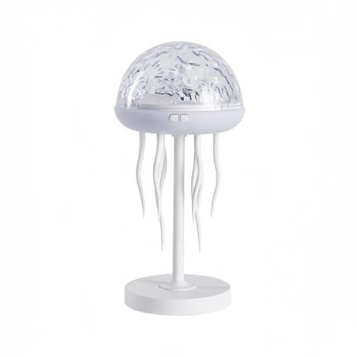 Wastou Lámpara de Medusas, Proyector de Luz Nocturna de Ondas Oceánicas de Medusas, Lámpara de Ambiente USB de Medusas con Tentáculos Danzantes, Proyector de Techo de 7 Colores Aurora Boreal Sensorial
