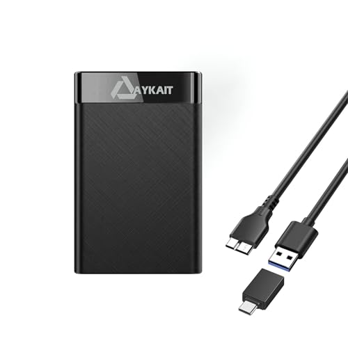 Image of Ultra Slim 300GB Portable External Hard Drive USB 3.0 - Compatible with PC, Laptop, Desktop, PS4, Xbox One - High-Speed Data Transfer - 2-Year Warranty