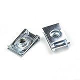 Dadi a molla con clip a U M5 per pannelli carenatura, camini veloci e fissaggi per finiture automobilistiche, chiusure metriche placcate in acciaio (M5-10 pezzi)