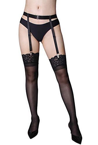 GARGALA Garter belt for Women Simplicity Sexy Socks Suspender for Thigh High Stockings with 4/6 Metal Clips4