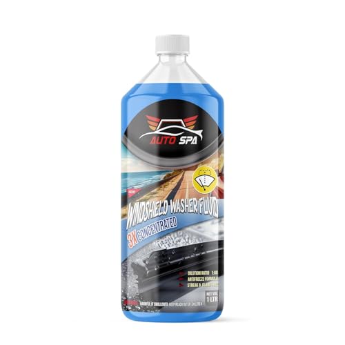 Image of AUTO SPA Car Windshield Washer Fluid Liquid -1LTR (10mL is Enough For 1LTR Tank) 3X Concentrated Cleaner | Spotless & Streak Free Windscreen Clarity | Antifreeze Protection |