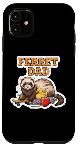 Ferret Dad �����Y �{�[�C�Y �y�b�g�I�[�i�[�̗��l ���̓� �ւ�Ɏv���y���� �X�}�z�P�[�X iPhone 11 �p