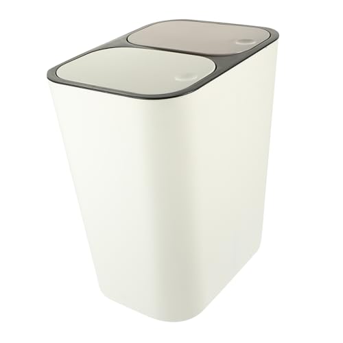 Caneca de basura rectangular con tapa tipo prensa para uso hogareño y oficina miniatura 1