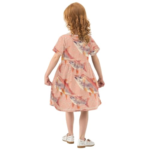 Girls Easter Dresses Short Sleeve Swing Casual Easter Outfit for Toddler Girls3