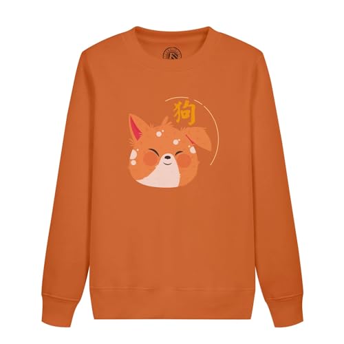 Sweatshirt enfant avec motif chien du zodiaque chinois pour fille et garçon