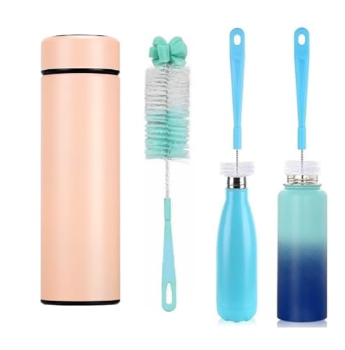 Image of Stainless Steel Smart Water Bottle with LED Temperature Display Double Wall Insulated Leak-Proof Flask Keeps Drinks Hot /Cold for 24 Hour (500ml) (Golden)