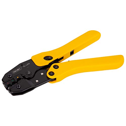 Deli Crimping Tool, Ratcheting Wire Crimper Insulated Terminal Crimper for 10 to 22 AWG Wire, Ferrule Terminals