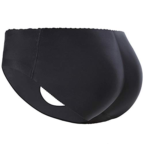 Everbellus Women Padded Panties Butt and Hip Enhancer Briefs Seamless Underwear Black M