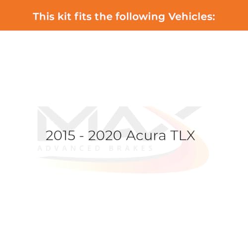Image of MAX Advanced Brakes - Rear Brake Kit For 2015-2020 Acura TLX| Carbon Ceramic Brake and Rotor Kit| Daily Driving OE Replacement Brake Rotors