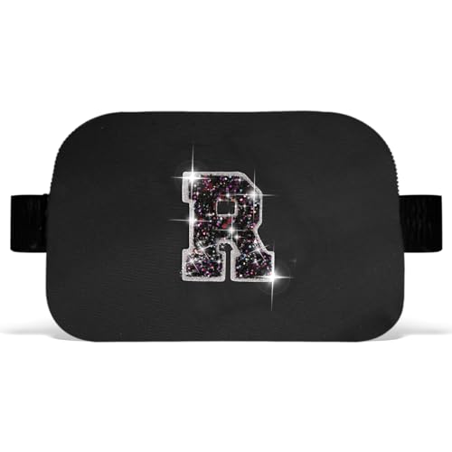 Image of Uygafly Teacher Appreciation Gifts, End of Year & Thank You Gifts Ideas - Crossbody Bag | Black, Initial R