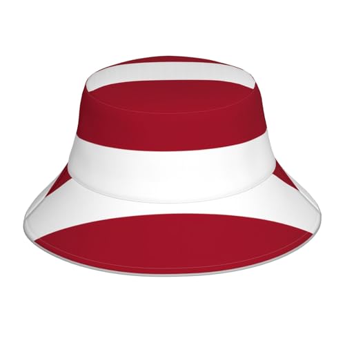 Bob réfléchissant drapeau Lettonie chapeau outdoor pour randonnée et camping noir