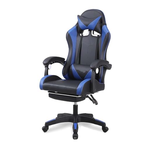 Image of Heart Home Ergonomic Gaming Chairs for Home with Adjustable Headrest, Lumbar & Armrest Support | 135 Recliner Chair with Footrest | Heavy Duty Trading & Gamer Chair | 2023-6F-BLUE
