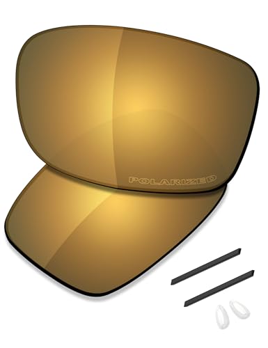 Image of SAUCER Premium Replacement Lenses & Rubber Kits for Oakley Gauge 8 L OO4124 62mm Sunglasses High Defense - Bronze Gold Polarized