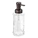 InterDesign Hamilton Glass Foaming Soap Dispenser Pump, for Kitchen or Bathroom Countertop - Clear/Bronze