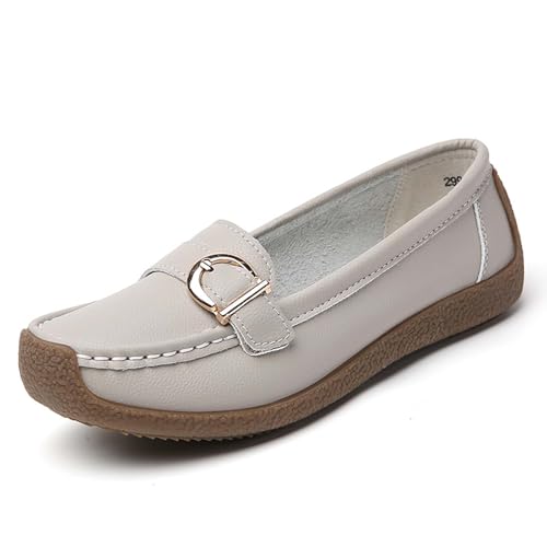 Women's Casual Comfortable Slip On Shoes Softsole Flat Walking Loafers for Daily Wear with Jeans Skirts Spring