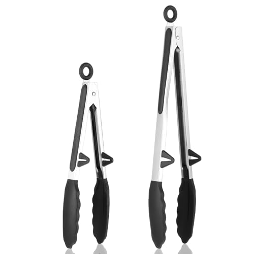Stainless Steel Kitchen Food Tongs Set (9 & 12)