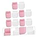 Lurrose 10pcs Wall-mounted Storage Box Set Versatile Removable Organizer for Remote Controls Phones Cables Compact and Lightweight Design White and Pink