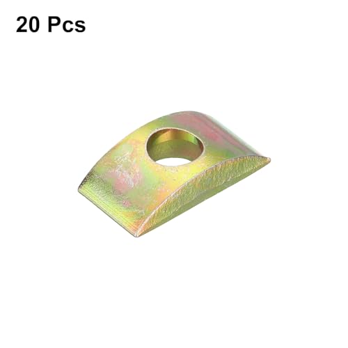 QUARKZMAN 20stk M8 Halbmond Muttern Unterlegscheiben Eisen Solid Halbmond Sicherungsscheibe Abstandshalter Verbinder Hardware Beschläge Bronze