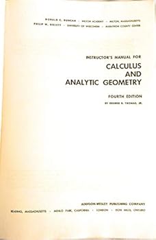 Unknown Binding Instructor's manual for Calculus and analytic geometry, fourth edition by George B. Thomas, Jr Book
