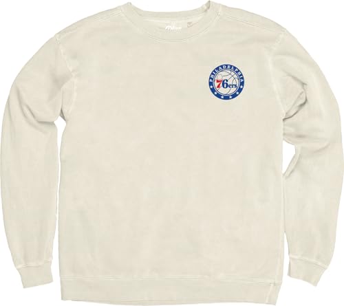 Philadelphia 76ers NBA Officially Licensed Crewneck Sweatshirt Ringspun Front/Back Ivory, Medium by Blue 84 - Used condition - Image 2