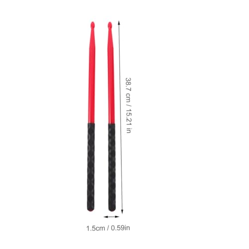 Abaodam 3 pares baquetas de nylon rojo miniatura 2