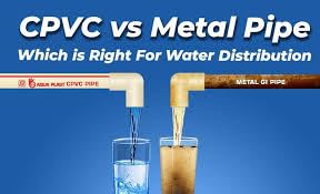 CPVC Water Pipe Length Durable Plumbing Top View
