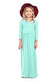 Pastel by Vivienne Honey Vanilla Girls' Fit and Flare Maxi Dress Large 9-10 Years Mint